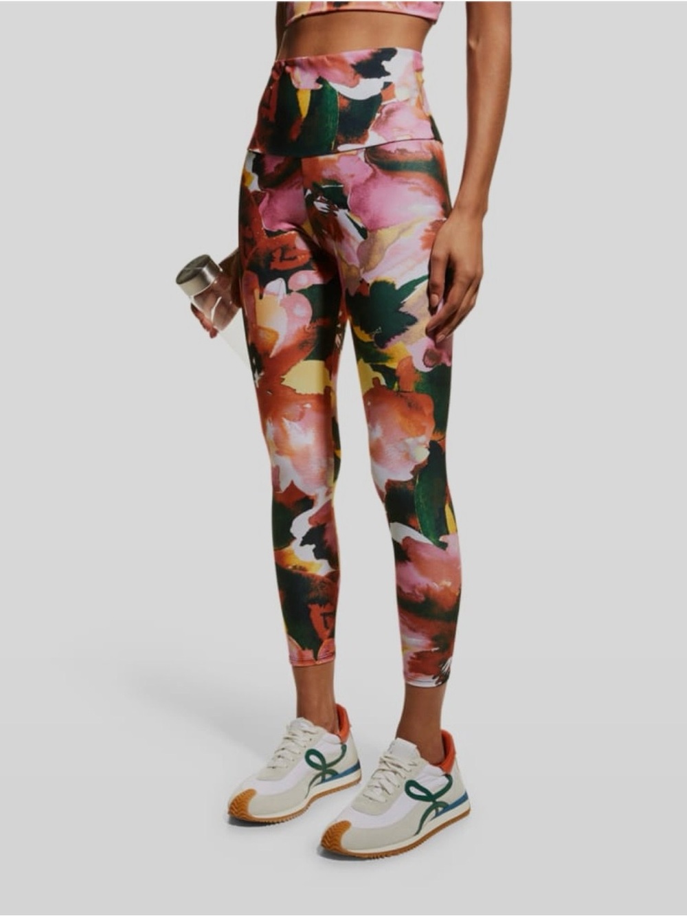 Onzie Pink Floral High-Rise Leggings